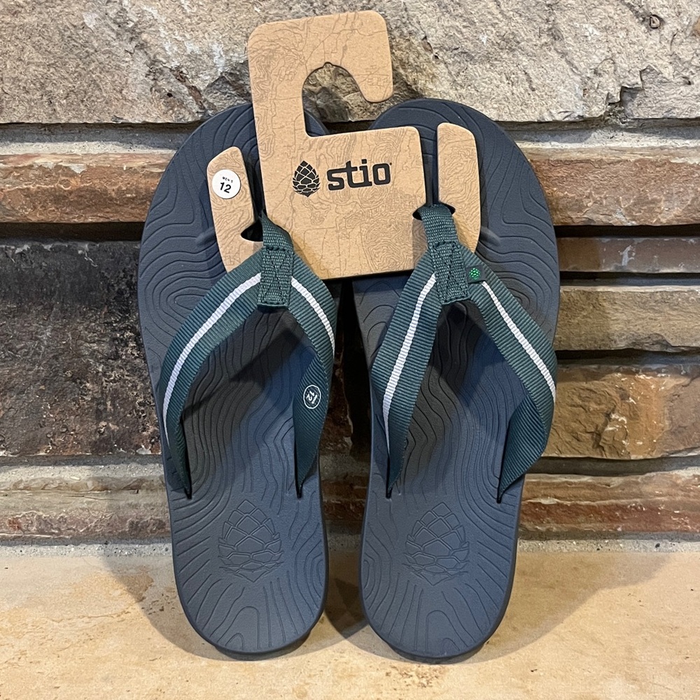Stio Bircher Flip Flops in Ranger Dark Green